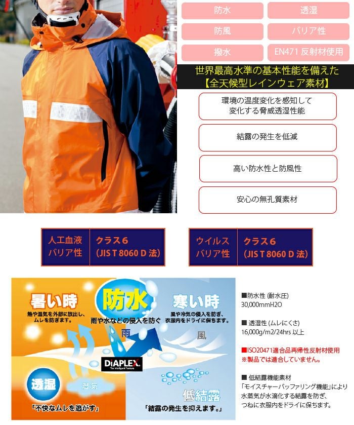送料無料】アイトス 全天候型リフレクタージャケット AZ-56303 レイン