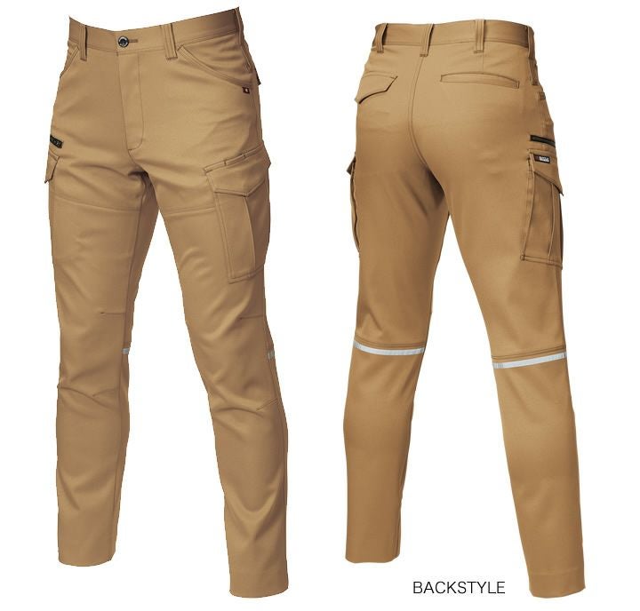 バートル カーゴパンツ 9072R 反射 メンズ 制電 細身 BURTLE【秋冬