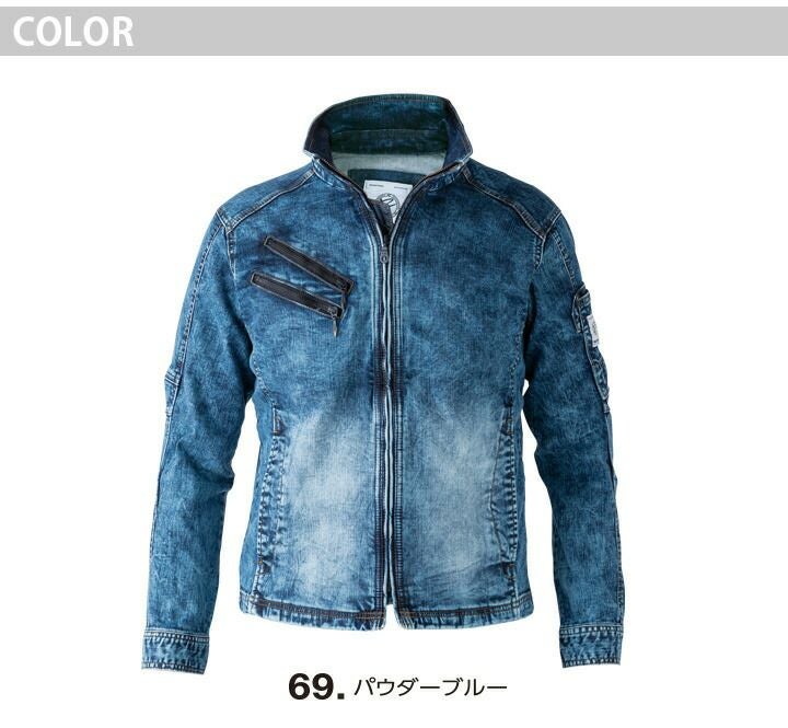 イーブンリバー ストレッチ パウダーデニムブルゾン USD807 ジャンバー
