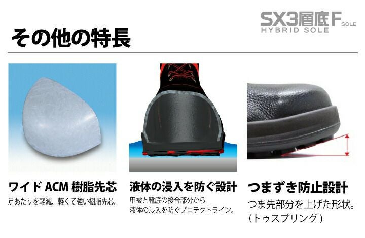 シモン SF22 WS22黒 安全靴 安全中編上靴 セーフティシューズ