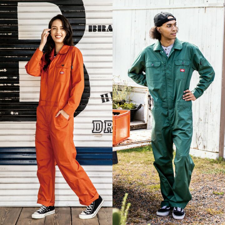 ディッキーズ ツナギ D-746 つなぎ 長袖 男女兼用 農作業着 レディース